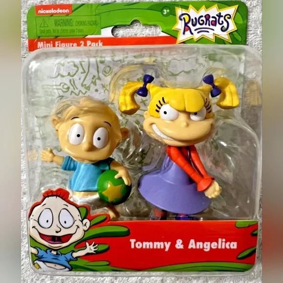 NICKELODEON RUGRATS MINI FIGURE 2 PACK TOMMY & ANGELICA **NEW** - Picture 1 of 2